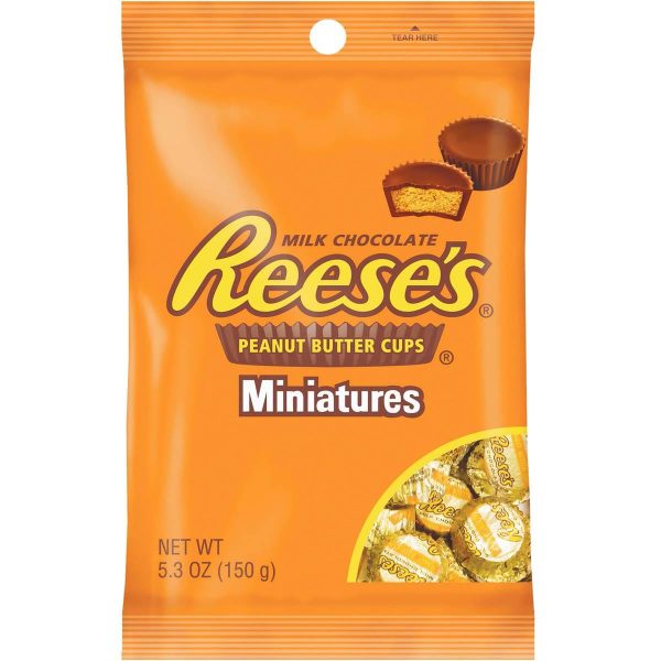 Reeses Peanut Butter Cups Miniatures Milk Chocolate Bag 150g