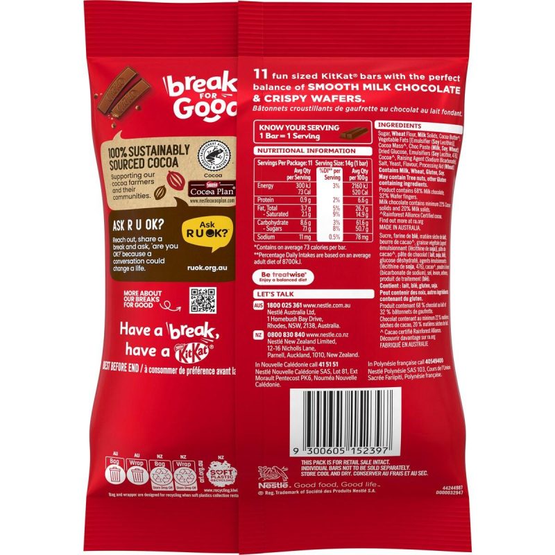 Nestle Kit Kat Chocolate Bars 11 Pack 154g