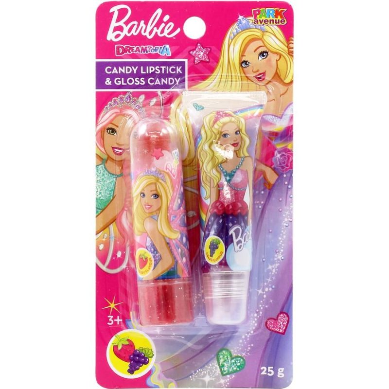 Barbie Candy Lipstick and Lip Gloss Candy for Kids