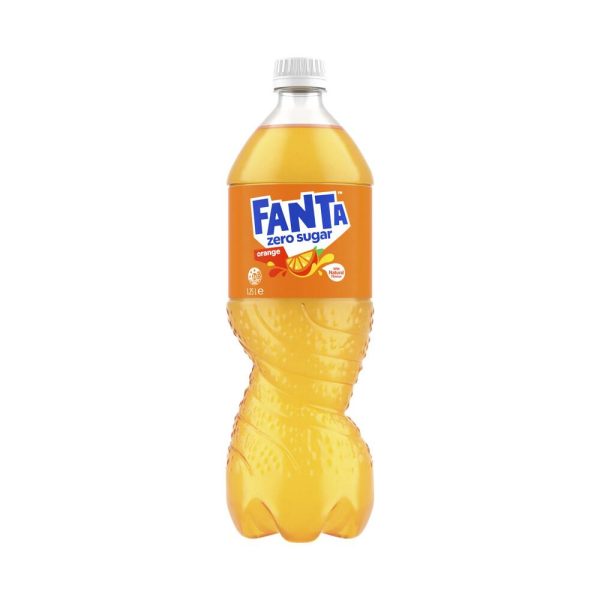 Fanta Orange Zero Sugar Soft Drink Bottle 1.25L