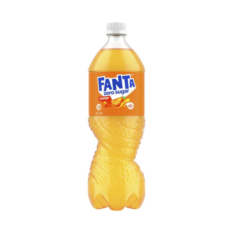 Fanta Orange Zero Sugar Soft Drink Bottle 1.25L