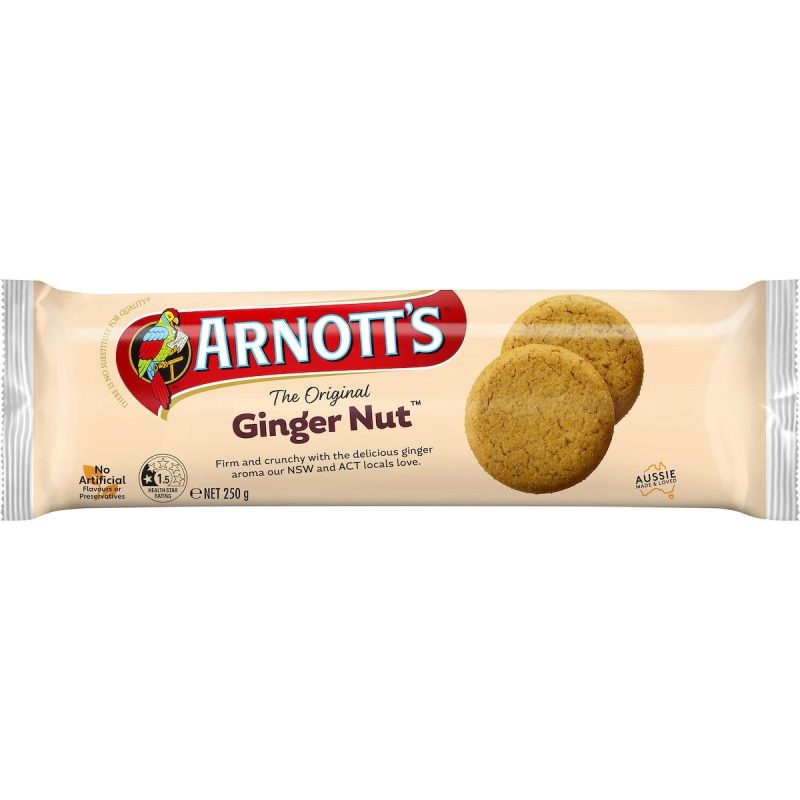 Arnotts Original Ginger Nut Plain Biscuits 250g