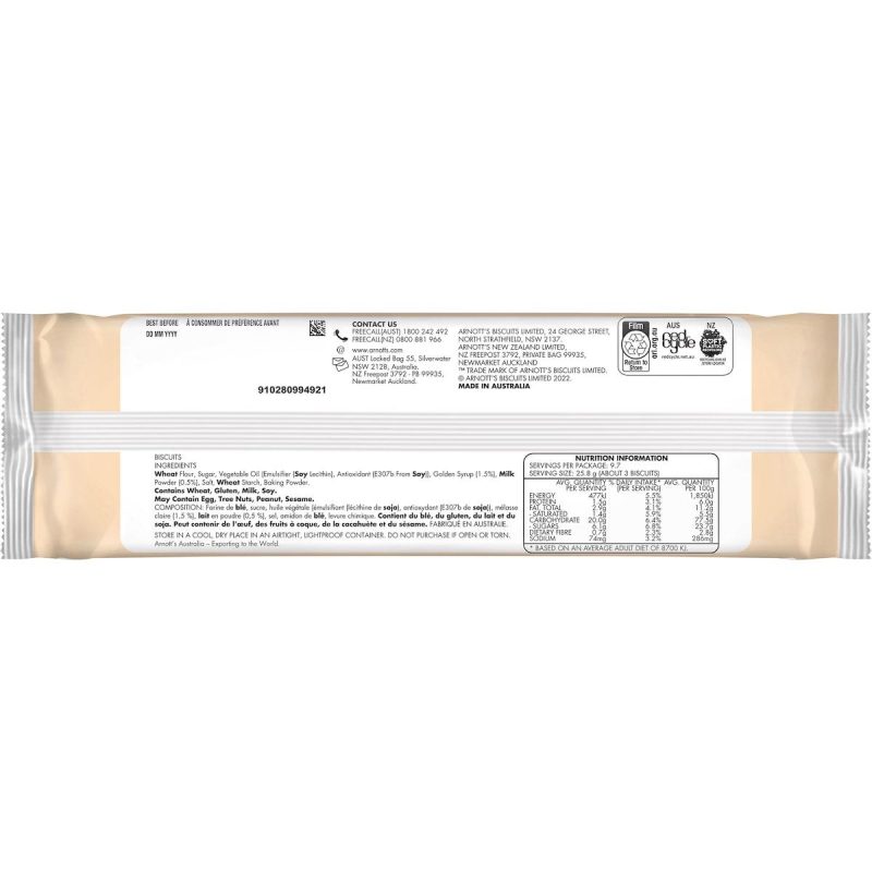 Arnotts Original Milk Coffee Biscuits 250g