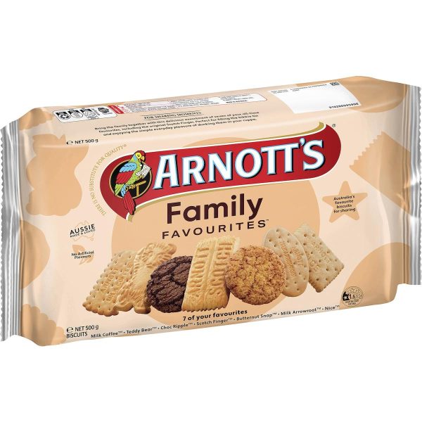 Arnotts Family Favourites Assorted Biscuits 500g