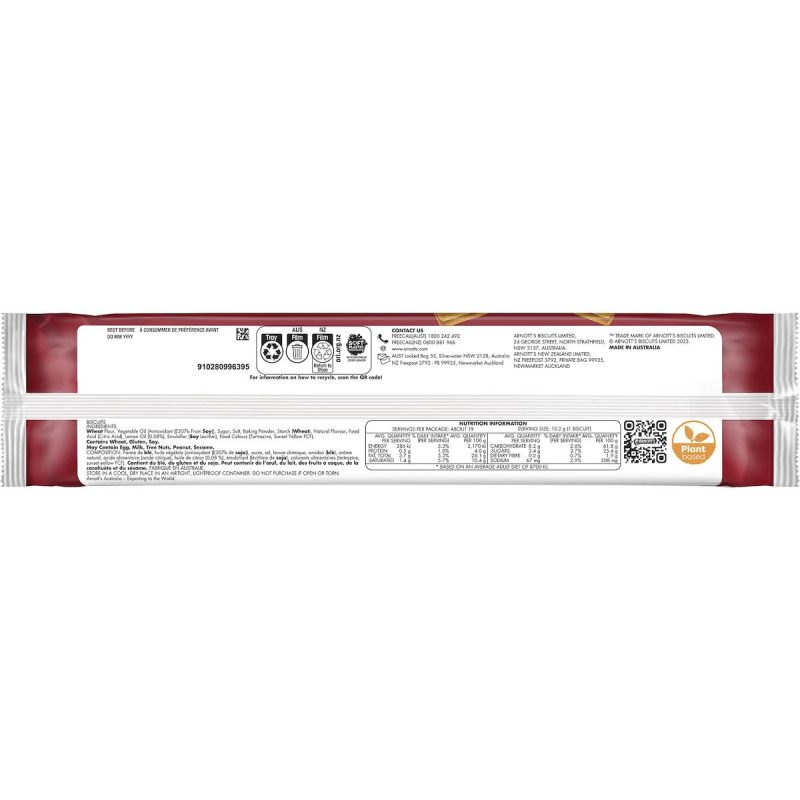 Arnotts Lemon Crisp Cream Biscuits 250g