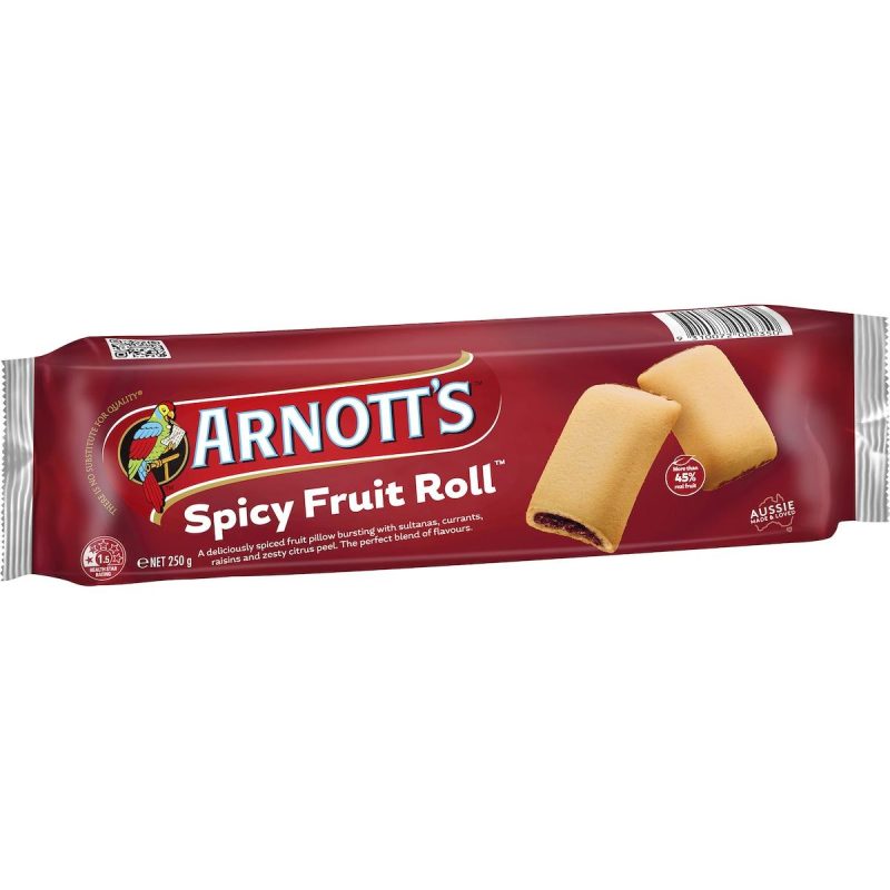Arnotts Spicy Fruit Roll Biscuits 250g