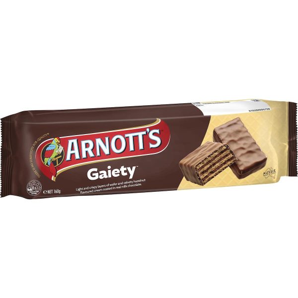Arnotts Gaiety Chocolate Wafer Biscuits 160g