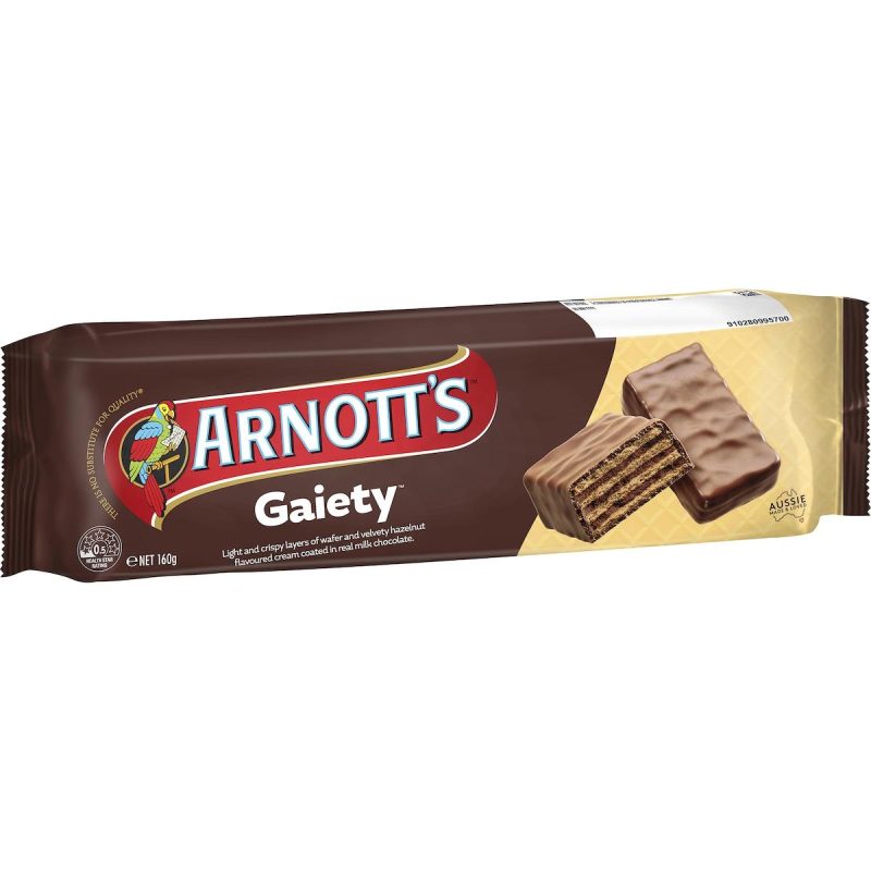 Arnotts Gaiety Chocolate Wafer Biscuits 160g