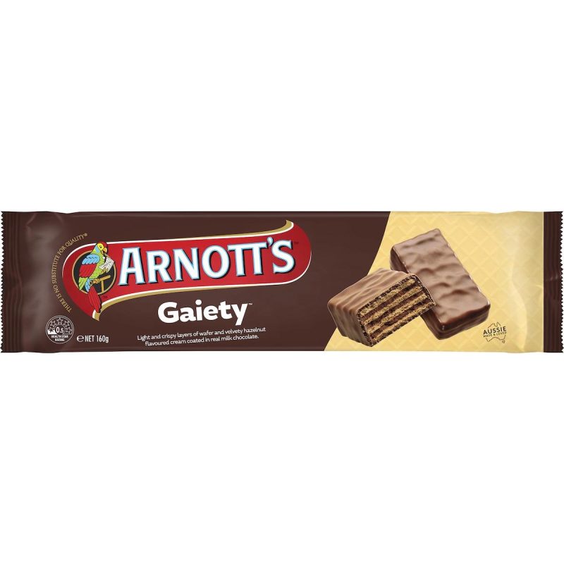 Arnotts Gaiety Chocolate Wafer Biscuits 160g