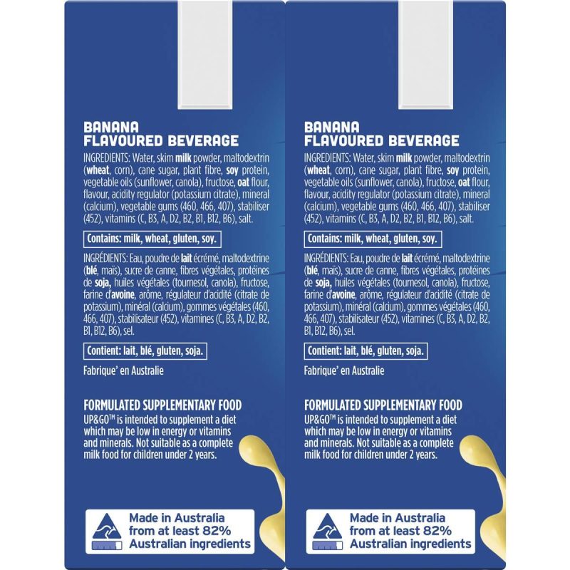 Up & Go Banana Milk Liquid Breakfast Cartons 250ml X 6 Cartons