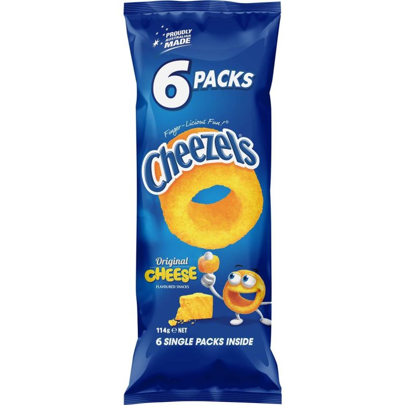 Cheezels Original Cheese Chips Snack 5 Pack 114g