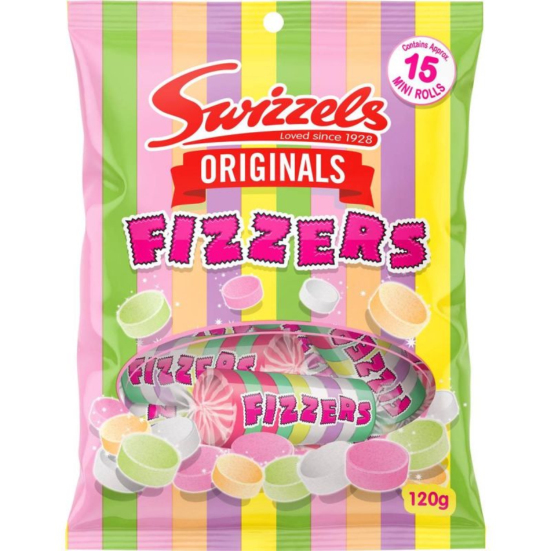 Swizzels Originals Fizzers Candy Mini Rolls Bag 120g