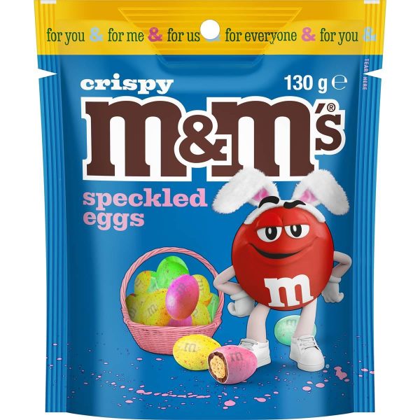 M&Ms Crispy Speckled Chocolate Easter Eggs Pack 130g