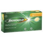 Berocca Energy Vitamin Orange and Mango Effervescent Tablets 30 Pack