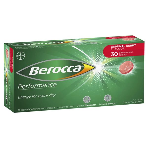 Berocca Energy Vitamin Berry Effervescent Tablets 30 Pack