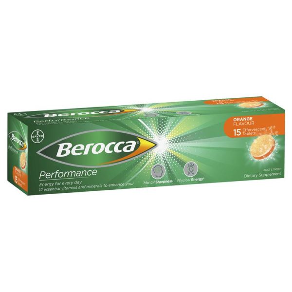 Berocca Energy Vitamin Orange Effervescent Tablets 15 Pack
