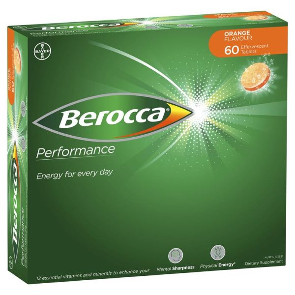 Berocca Energy Vitamin Orange Effervescent Tablets 60 Pack