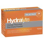Hydralyte Electrolyte Hydration Powder Orange Sachets 24 Pack
