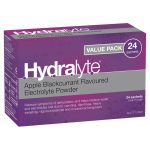 Hydralyte Electrolyte Hydration Powder Apple Blackcurrant Sachets 24 Pack