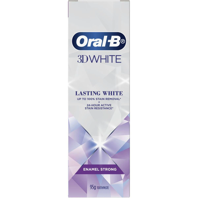 Oral B 3D White Long Lasting Whitening Toothpaste Stain Removal 110g