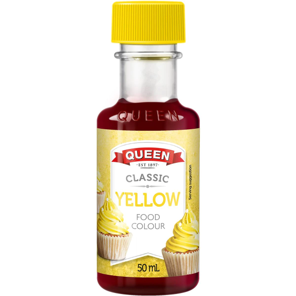 Queen Classic Food Colour Dye Yellow 50ml