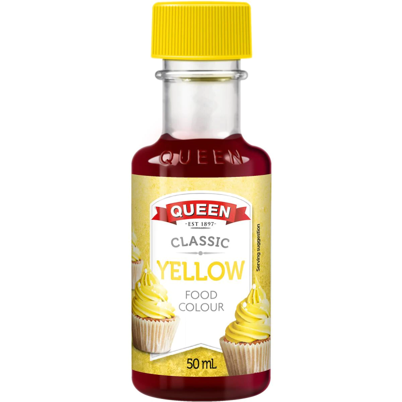 Queen Classic Food Colour Dye Yellow 50ml