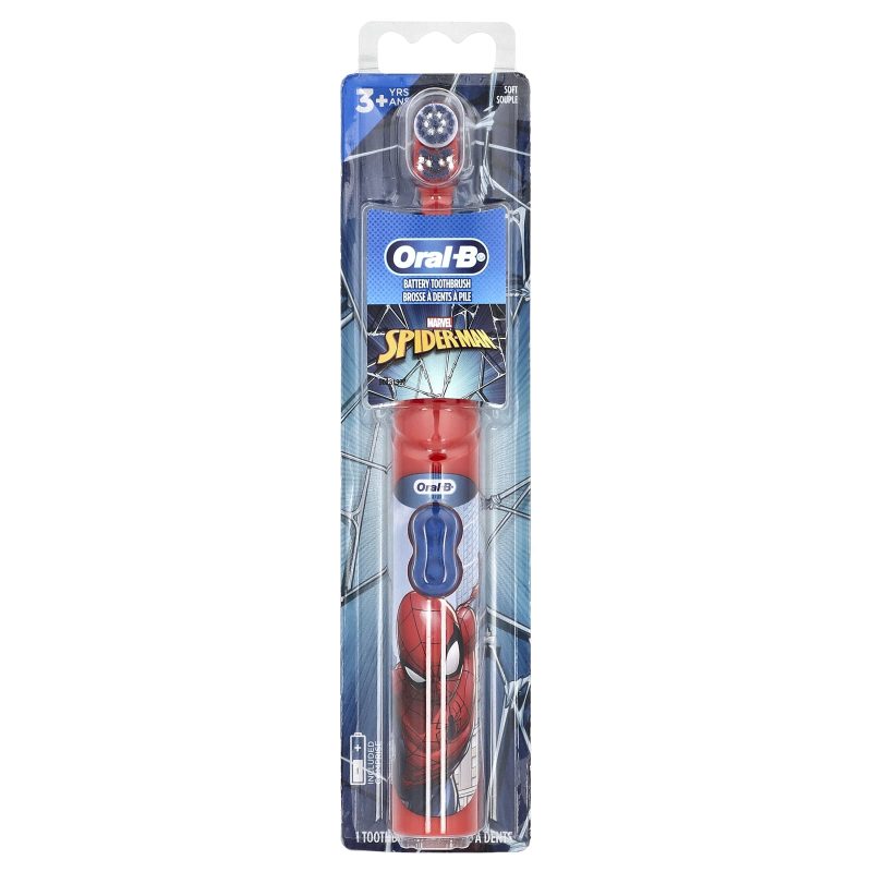 Oral B Spiderman Kids Battery Powered Soft Electric Toothbrush