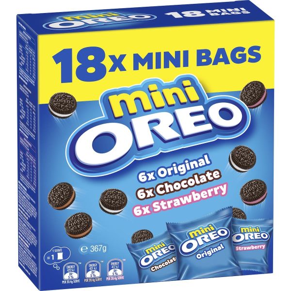 Oreo Variety Mini Cookies Biscuits 18 Pack 367g