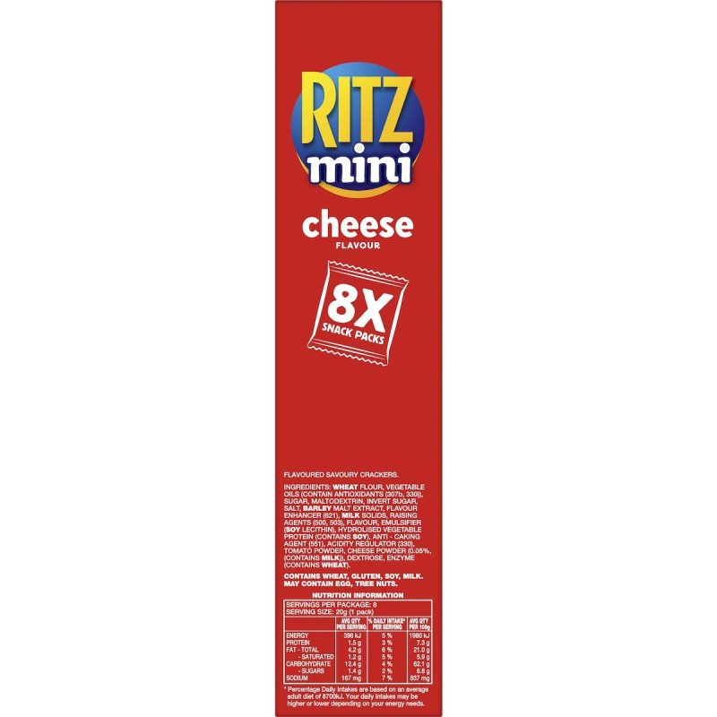 Nabisco Ritz Mini Cheese Crackers Biscuits Multipack 8 Pack