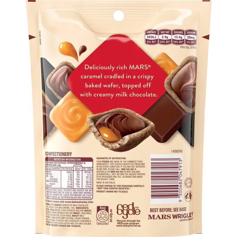 Pods Mars Chocolate Snack Share Party Bag 160g