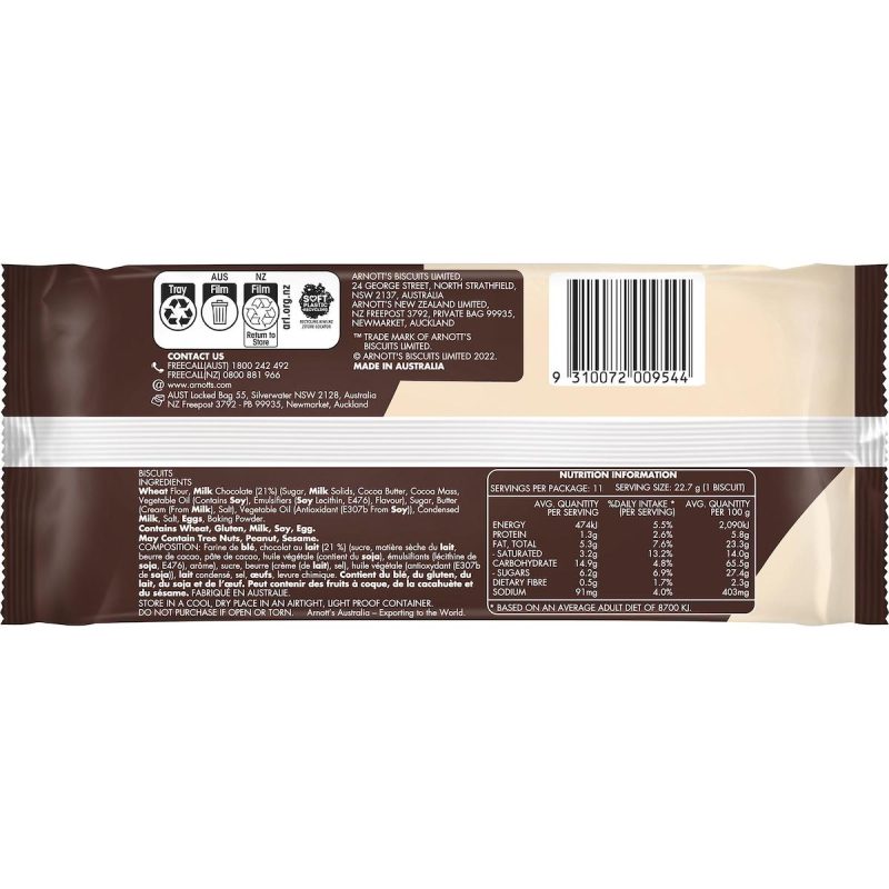 Arnotts Chocolate Scotch Finger Biscuits 250g