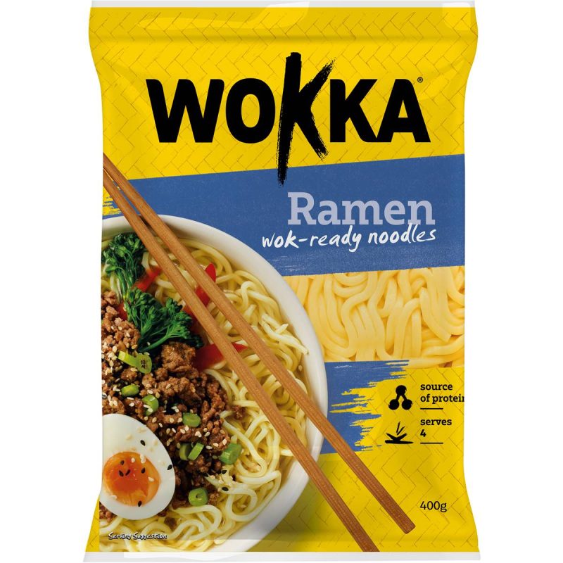 Wokka Ramen Wok Ready Noodles Pack 400g