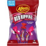 Allens Red Ripperz Redskins Raspberry Candy Bag 800g
