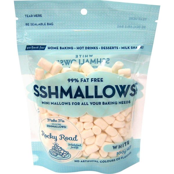Sshmallows Soft Small Mini White Marshmallows Pack 100g