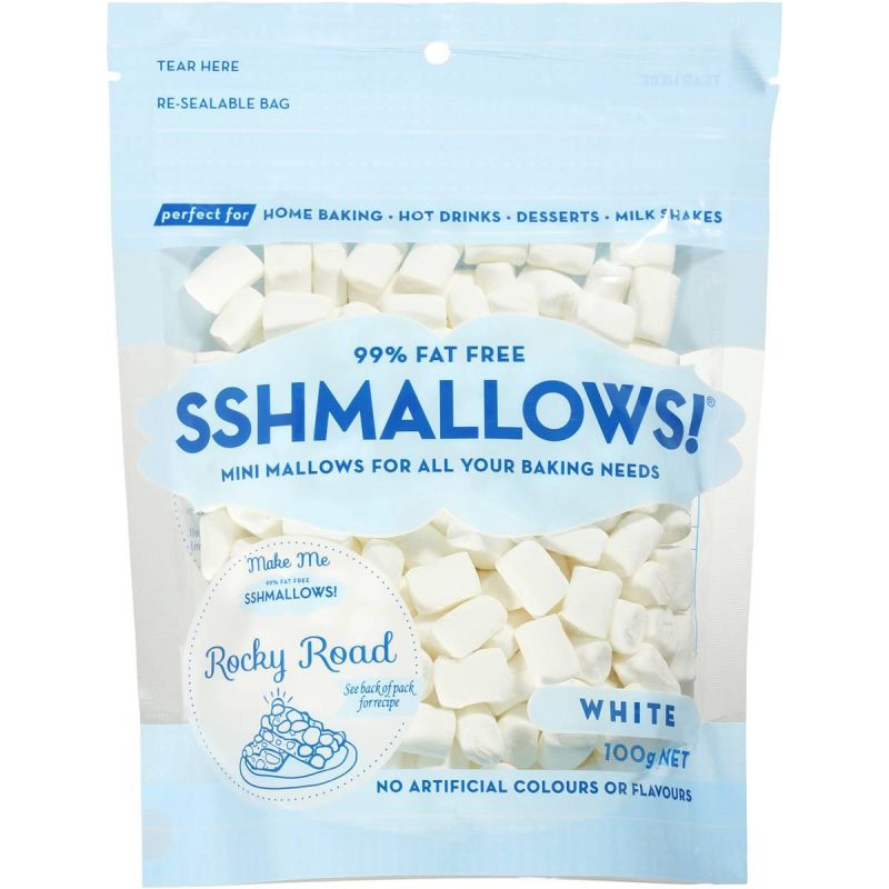 Sshmallows Soft Small Mini White Marshmallows Pack 100g
