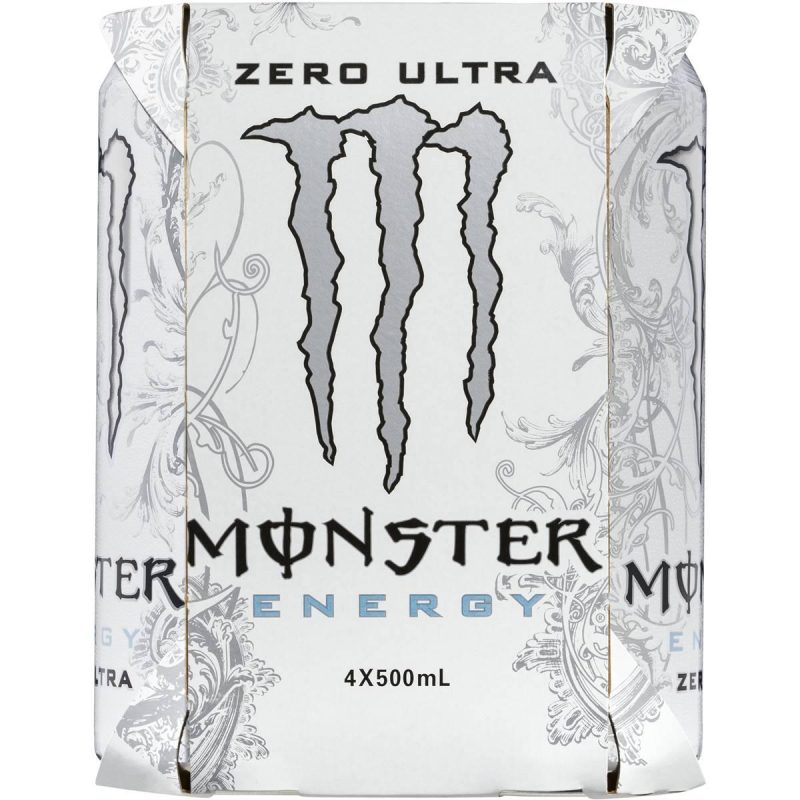 Monster Energy Zero Sugar Ultra Drink Can 500ml X 4 Pack