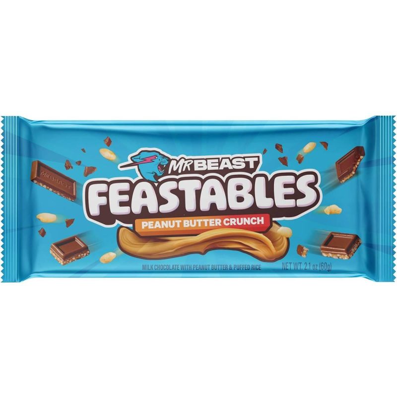 Mr Beast Feastables Peanut Butter Crunch Chocolate Bar 60g