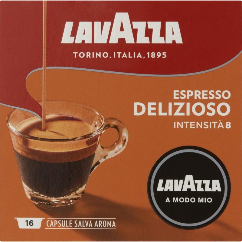 Lavazza Delizioso Espresso Coffee Pods Capsules 16 Pack