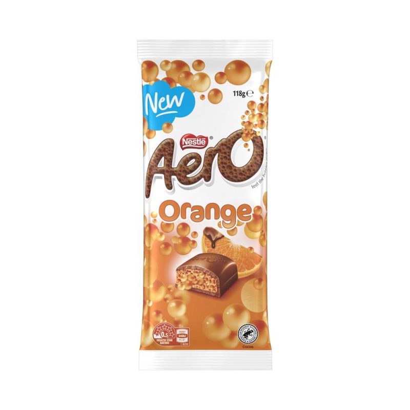 Nestle Aero Orange Chocolate Block 118g