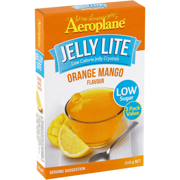 Aeroplane Jelly Lite Orange Mango Low Calorie Jelly Powder 18g