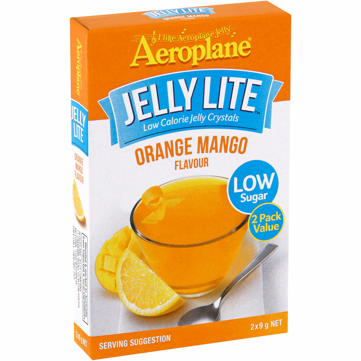 Aeroplane Jelly Lite Orange Mango Low Calorie Jelly Powder 18g