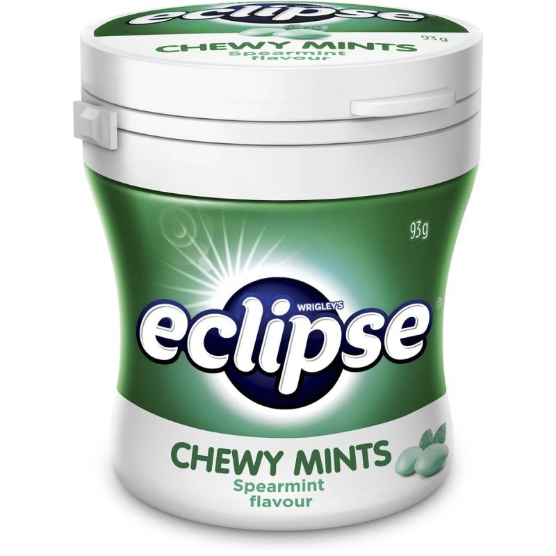 Eclipse Spearmint Chewy Mints Bottle 93g X 6 Bottles