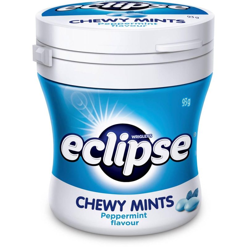 Eclipse Peppermint Chewy Mints Bottle 93g X 6 Bottles