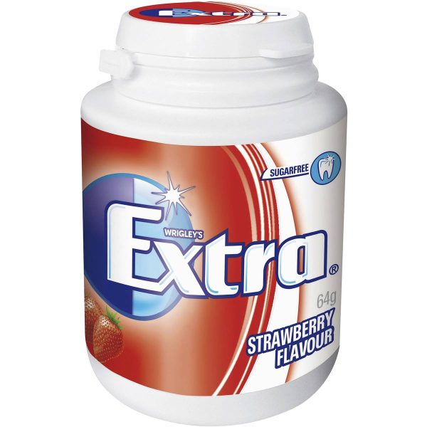 Wrigleys Extra Chewing Gum Strawberry 64g X 6 Bottles