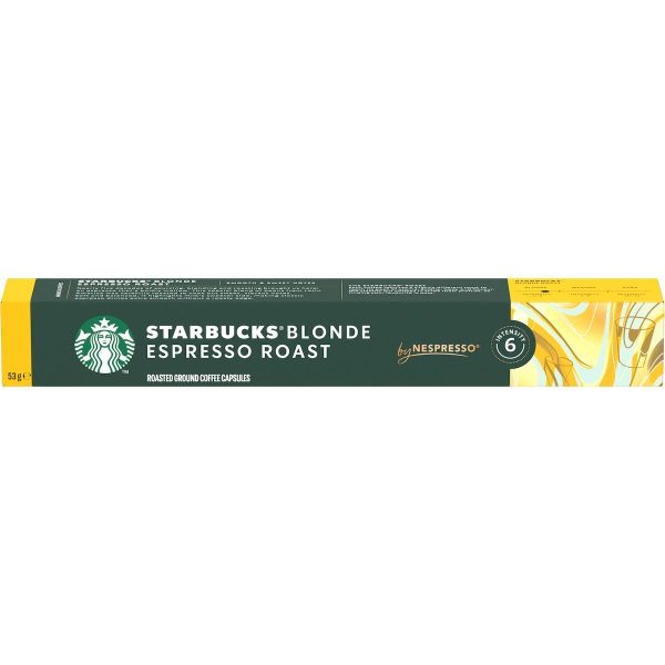 Starbucks Nespresso Blonde Espresso Roast Coffee Pods Capsules 10 Pack