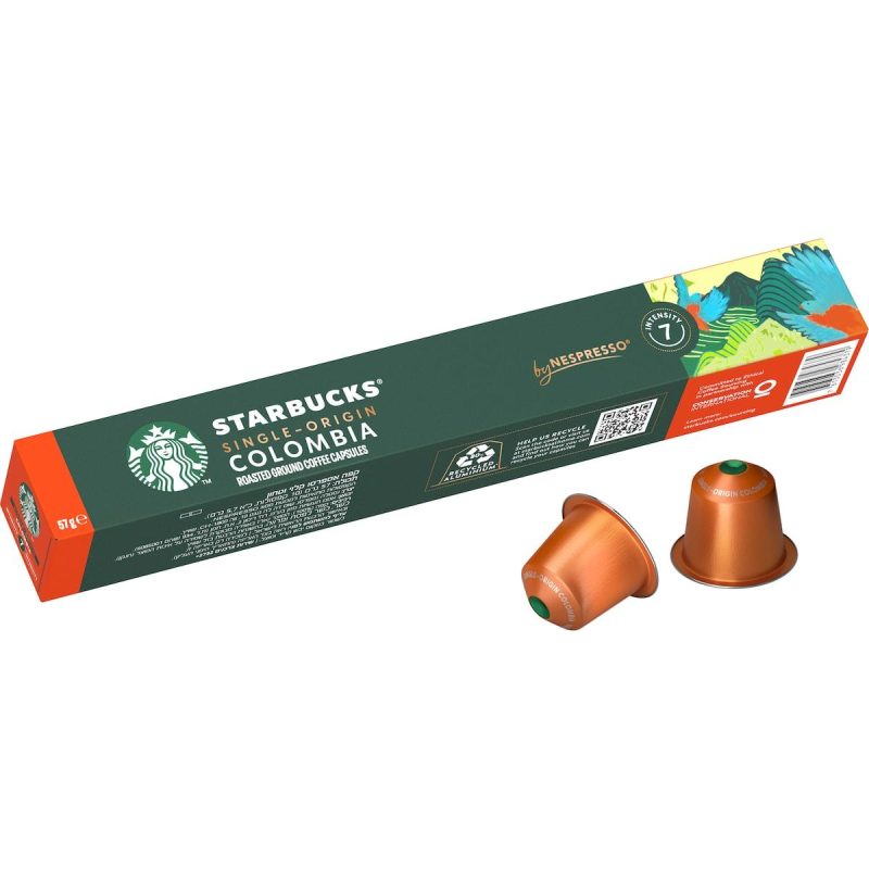 Starbucks Nespresso Single Origin Colombia Coffee Pods Capsules 10 Pack