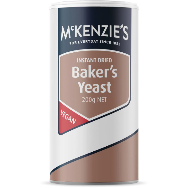 Mckenzies Instant Dried Bakers Yeast Baking Powder Vegan Friendly 200g