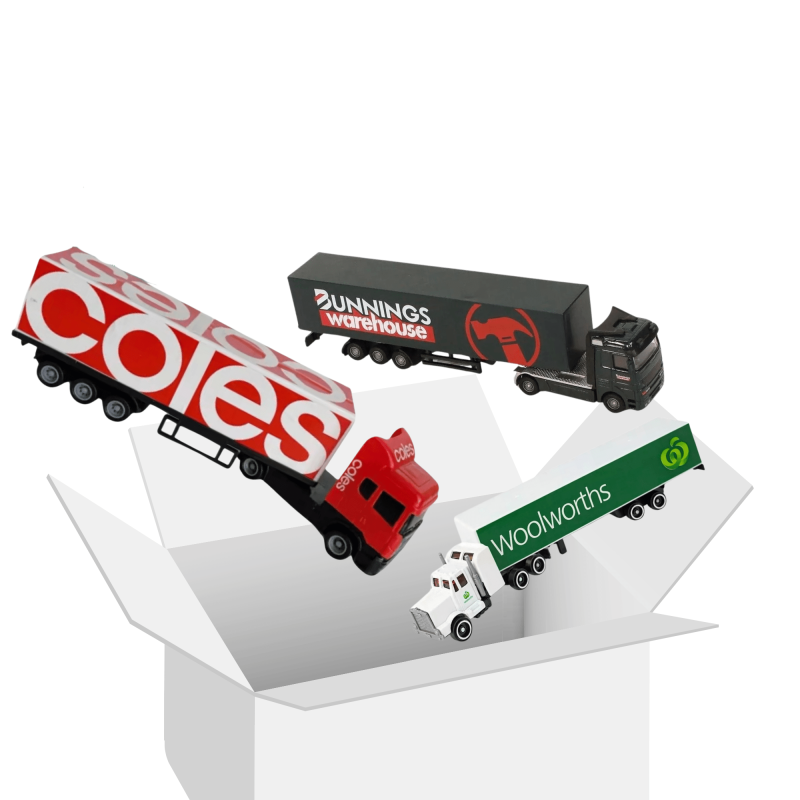 Woolworths Coles Bunnings Kids Trucks Box Set Bundle