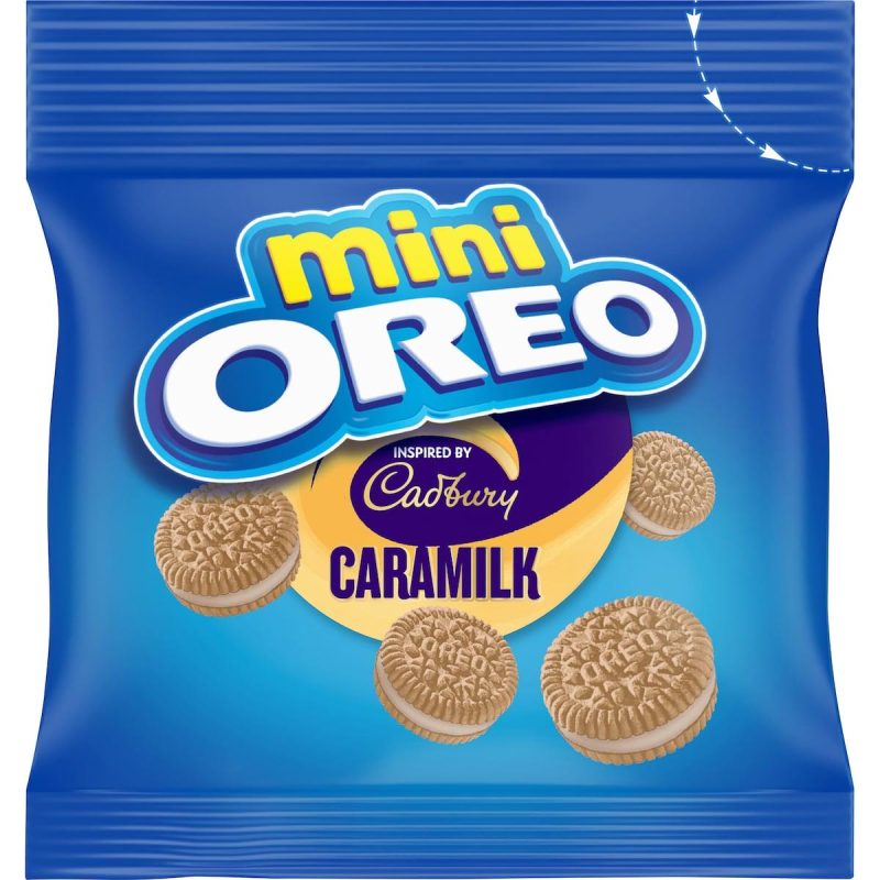 Oreo Caramilk Mini Cookies Biscuits 10 Pack 204g