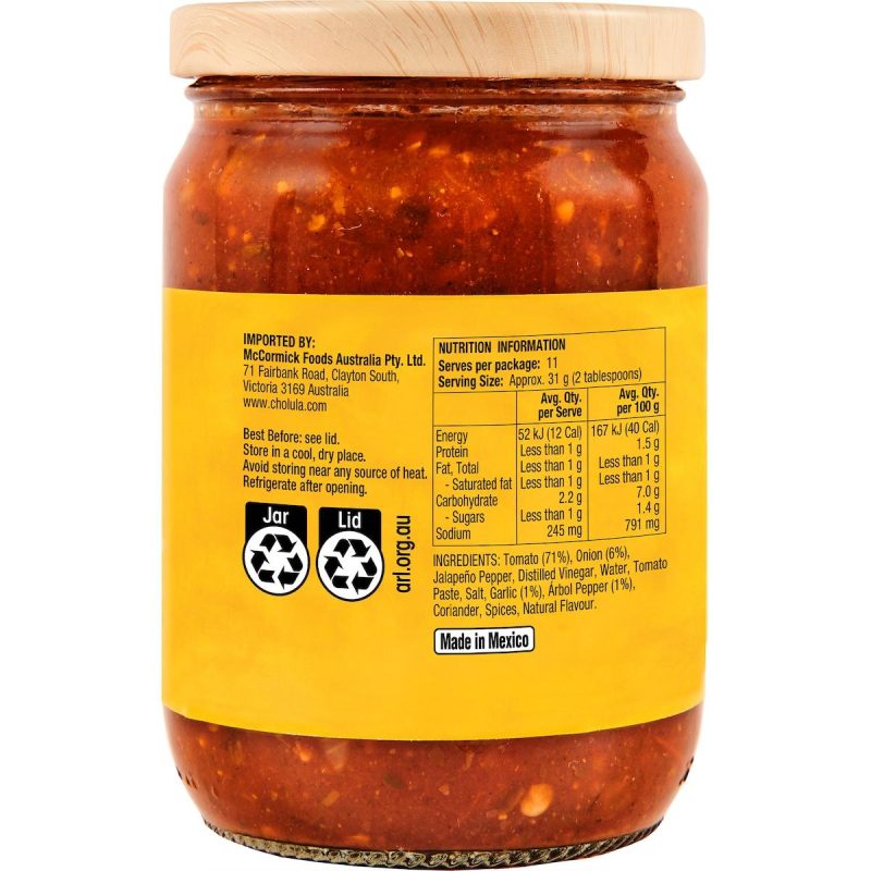 Cholula Original Salsa Sauce Tub 340g